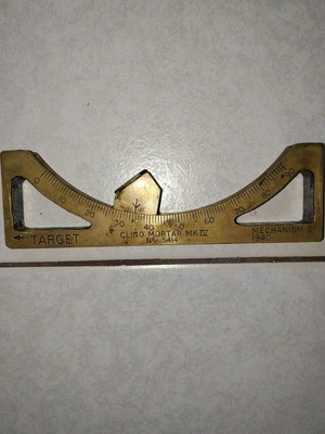 Clinometer Mortar Mk IV 1940 brass military aiming instrument new