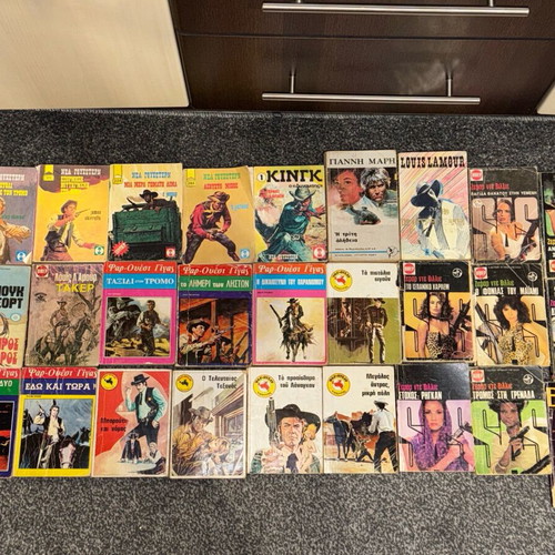 Collectible S.A.S. magazines and classic pulp action used