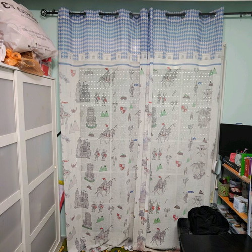 Das Home children's curtains used, 2 pieces, gauze fabric