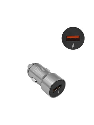 Treqa Car Charger Gray CC-318 Fast Charging with One USB Port