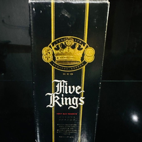 KEO Five Kings Very Old Reserve Cyprus Brandy collectible like new