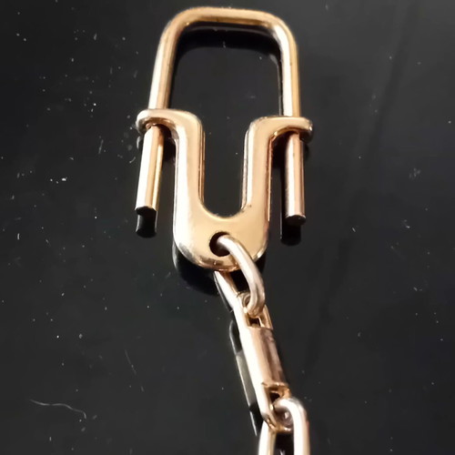 Vintage souvenir keychain, gold color
