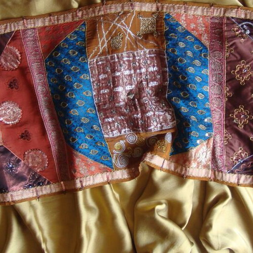 Vintage Indian Patchwork Table Runner like new