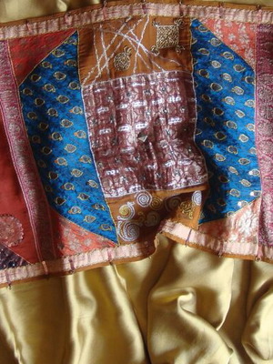 Vintage Indian Patchwork Table Runner like new