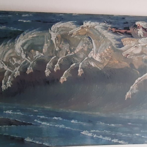 The Horses of Neptune painting used by Walter Crane