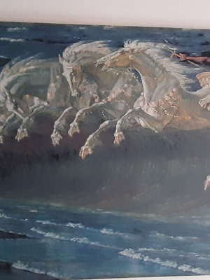 The Horses of Neptune painting used by Walter Crane