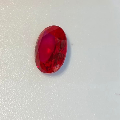 Lab-grown ruby Oval Cut 10mm like new
