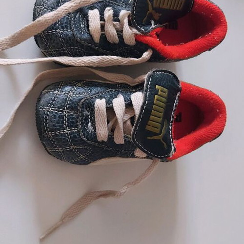 Children's shoes used with visible wear