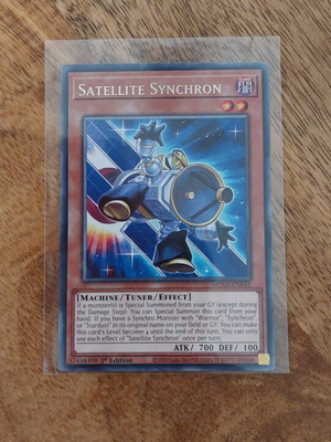 Yu-Gi-Oh Card Satellite Synchron 1st Edition near mint with sleeve