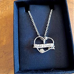 Harley Davidson Silver Heart on Chain necklace.