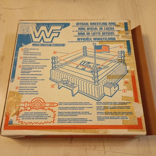 WWF Official Wrestling Ring vintage Hasbro 1990-91 used collectible