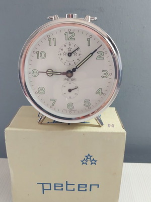 Peter metal alarm clock new, vintage 11 cm