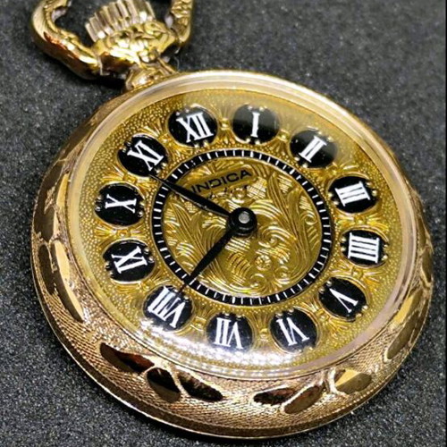 Indica women's pocket watch pendant vintage new old stock