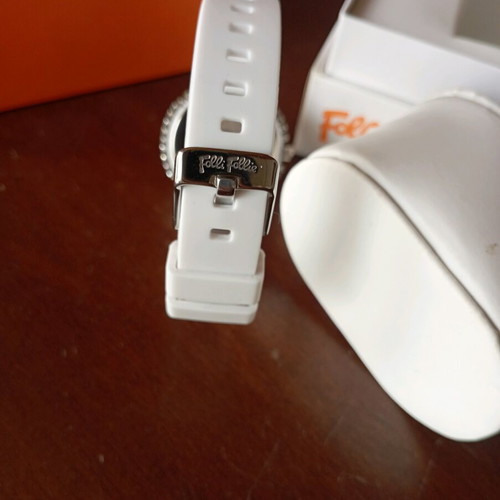 Folli Follie women's watch new, small dial, white rubber strap