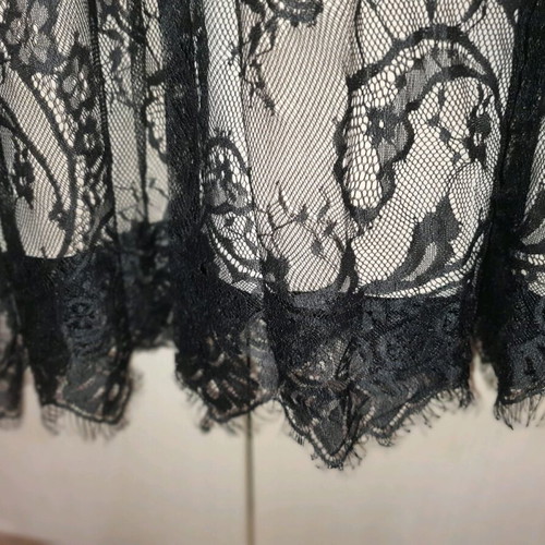 Women's dress XL with lace like new, black and beige