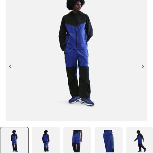 Nike Tech Woven Oversized men's pants new, size M, blue-black