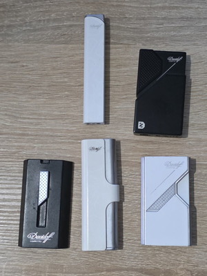 Collection of 45 advertising lighters with cigarette company logos