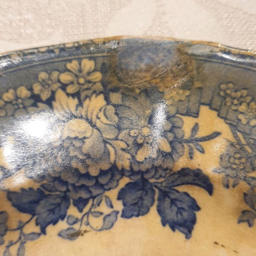 Plate English porcelain Mason's used, blue landscape