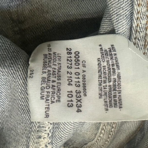 Levi's 501 Original Straight Light Wash Jeans W33 L34 vintage
