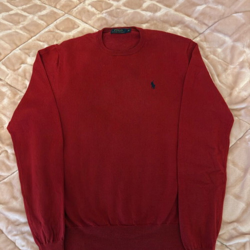 Polo Ralph Lauren sweater red, 100% wool, like new, size M