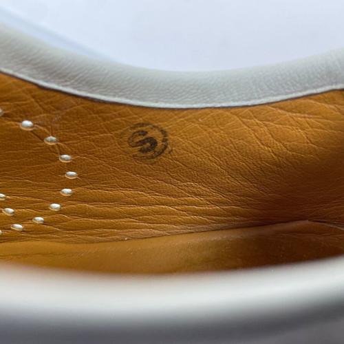 Hermes Perforated H Sneaker used, size 37.5, cream