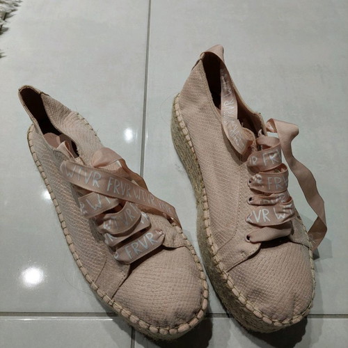 Espadrilles Bershka used, size 37, pink