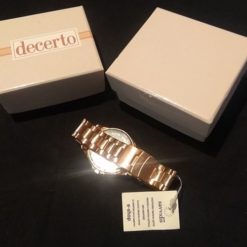 Decerto wristwatch new, women's, gold-pink tone