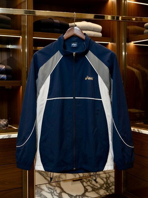 Asics Icon Navy Windbreaker Jacket XL unisex like new