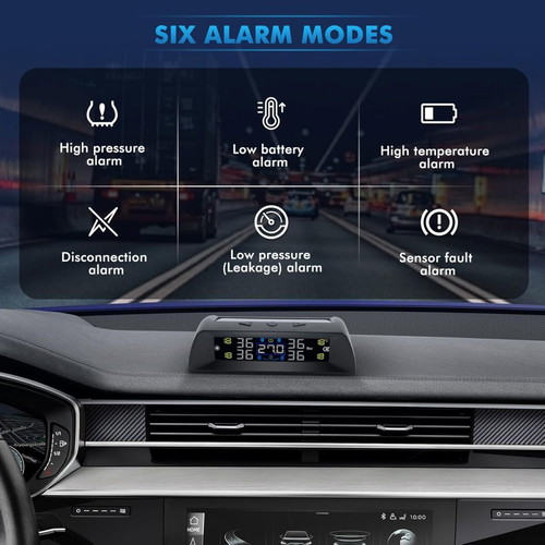 TPMS tire pressure monitoring system like new with solar charging