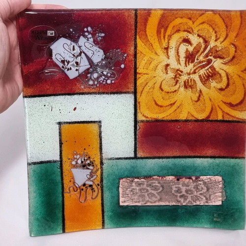 Michail Glass Artistic Platter 25cm like new