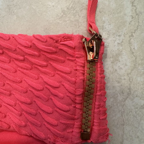 Fuchsia bikini with zipper details, size S