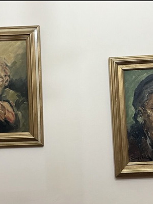 Paintings of elderly couple, like new