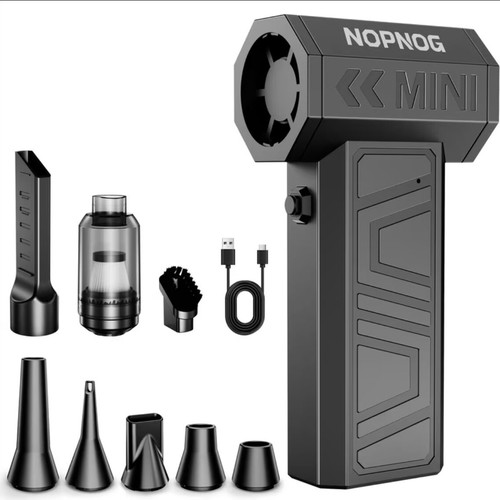 Mini Turbo Blower & Vacuum 2-in-1 with 52m/s Power