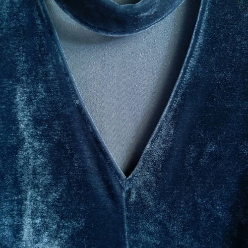 Velvet dress with batwing sleeves, size M