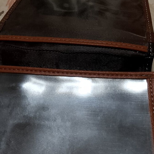 Vera Pelle leather men's wallet, black and brown