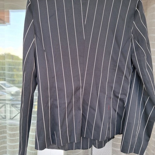 Fjo blazer jacket new black with white stripe