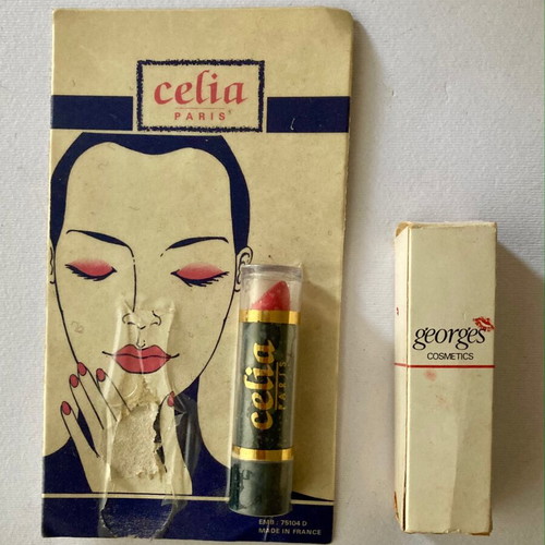 Vintage 1970s-80s lipsticks like new, set of 2