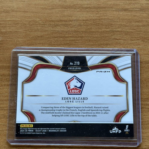 2025-26 Panini Select Ligue 1 Eden Hazard Field Level card new