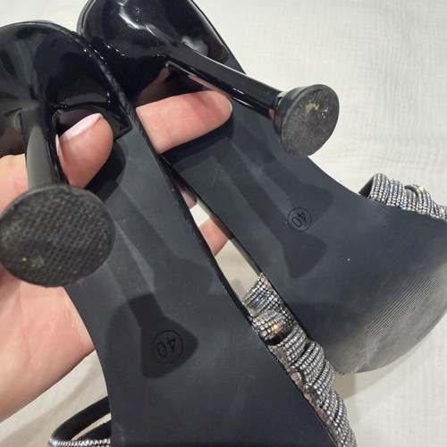 Diamond mules heels size 40, like new, black
