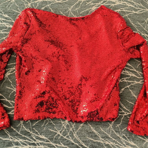 Red bolero new with sequins one size