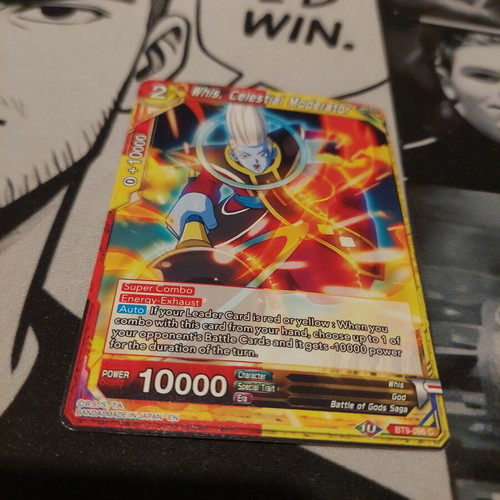 Whis Celestial Moderator Dragon Ball Super card like new