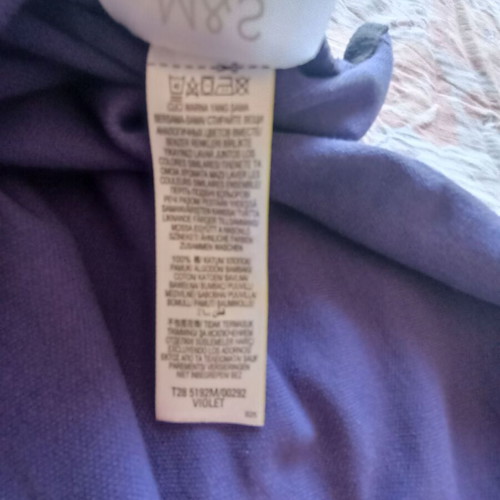 Marks & Spencer Modern Essentials Polo shirt small used, purple, 100% cotton