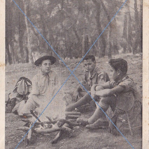 Scouting postcard used, Scouts of Greece 1951