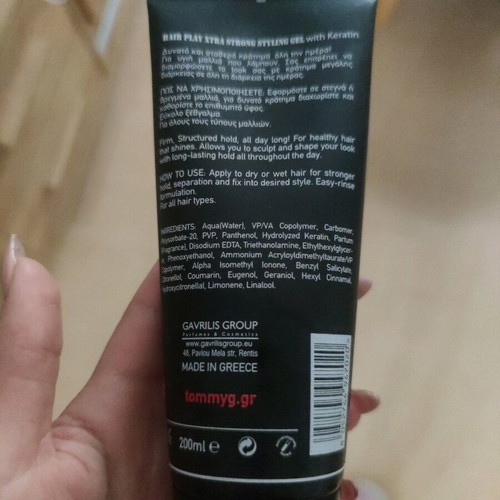 Tommy G hair gel like new, alcohol-free, strong hold