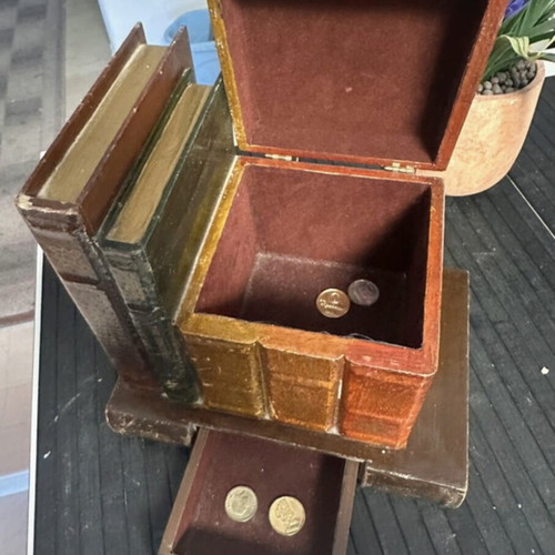 Vintage decorative bookend with hidden storage used
