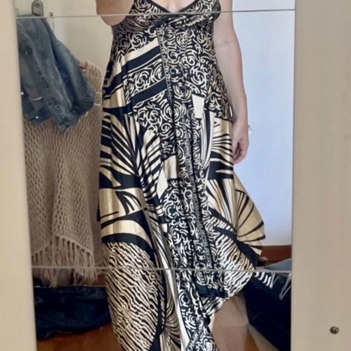 New Look silk satin asymmetric dress S-M like new