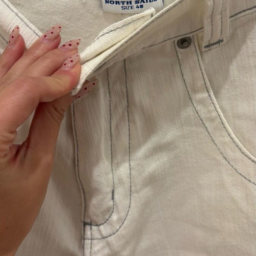 North Sails Men's Pants 100% Cotton New, Size 48, White Beige