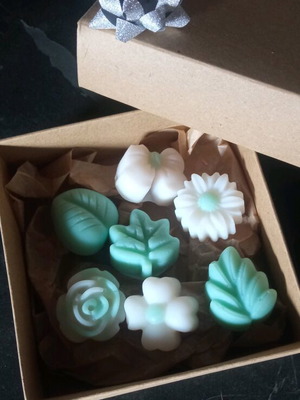 Wax melts flower and leaf shaped like new, pack of 8 pieces