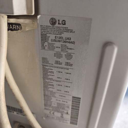 LG Inverter V 12,000 BTU air conditioner used, model E12EL.UA3