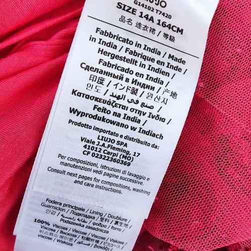Liu-Jo embroidered dress with beads red like new, cotton silk blend